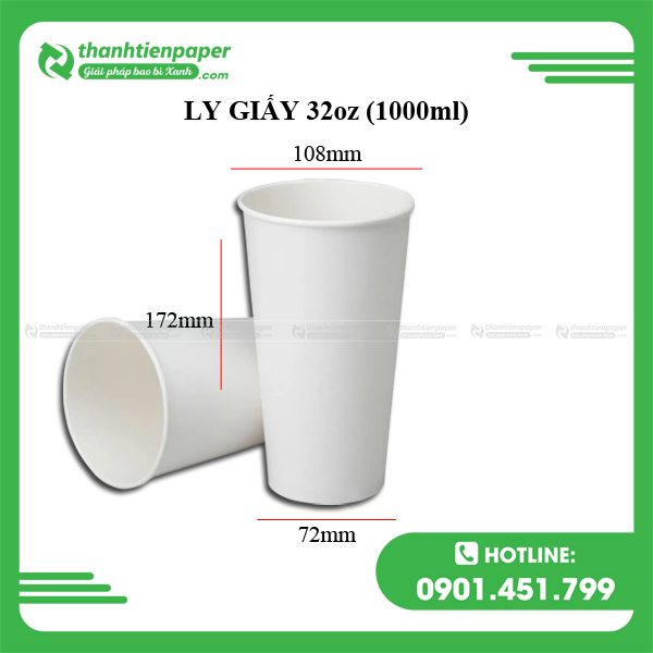 Ly Giấy 32oz - 1000ml