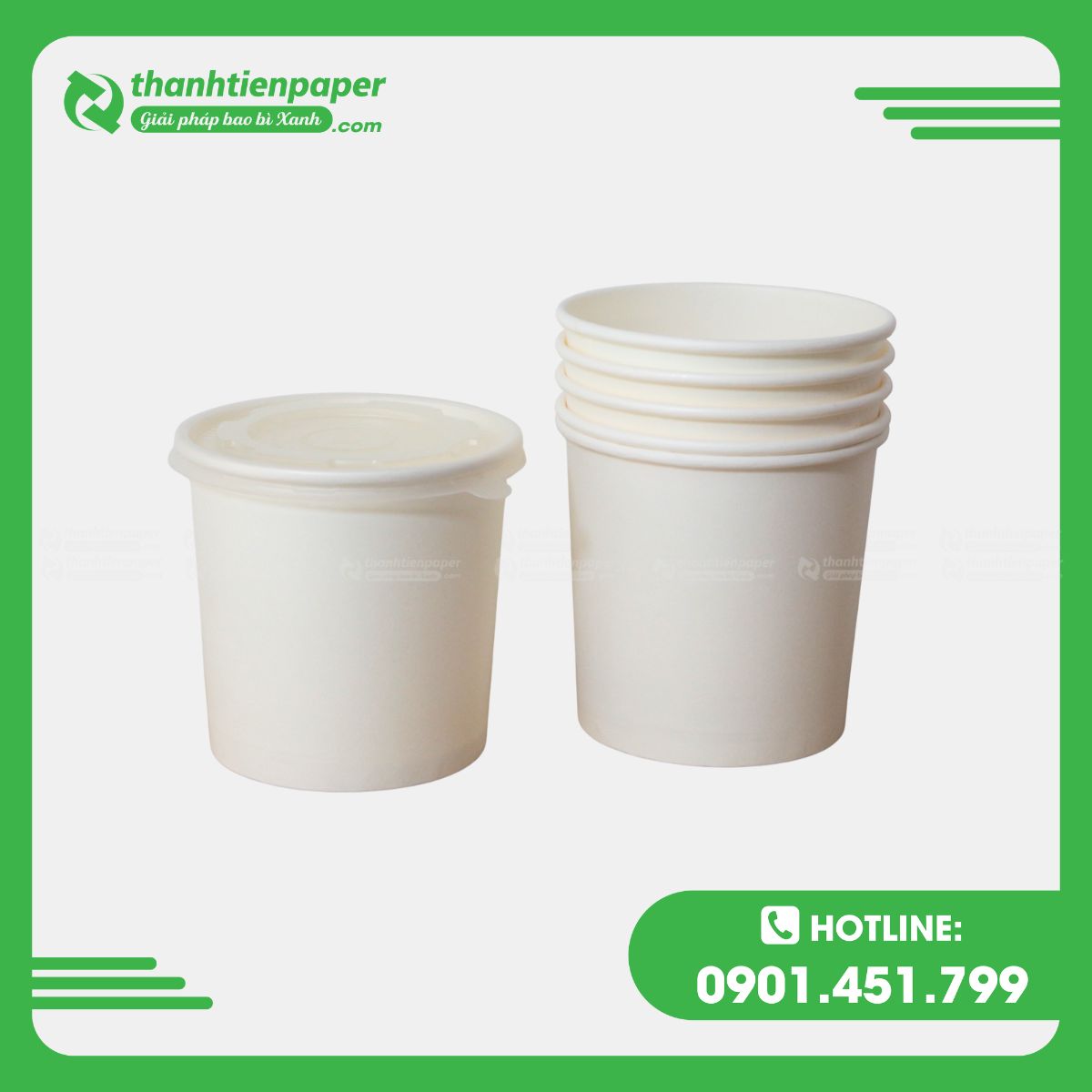 Ly Giấy Trắng Trơn