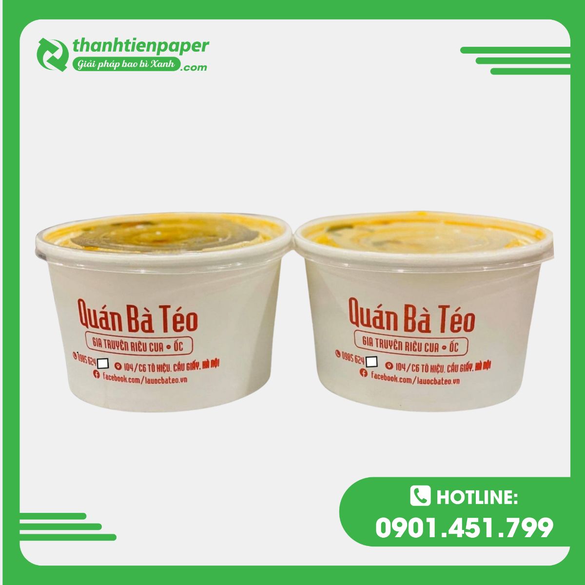 Tô Giấy Đựng Bún Phở
