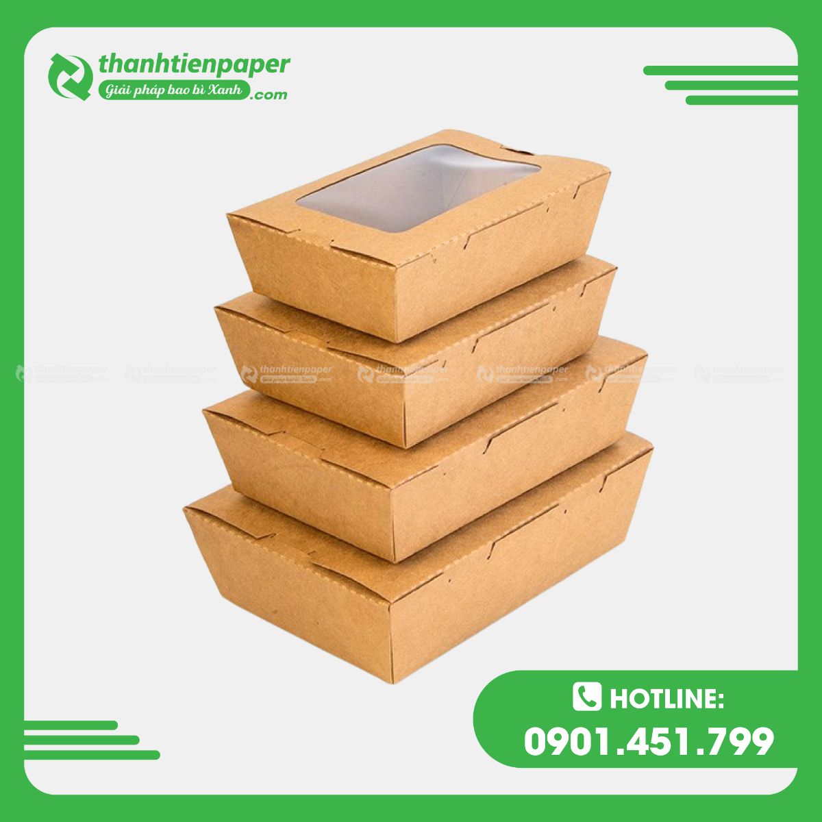 Hộp Giấy Kraft Nắp Cửa Sổ