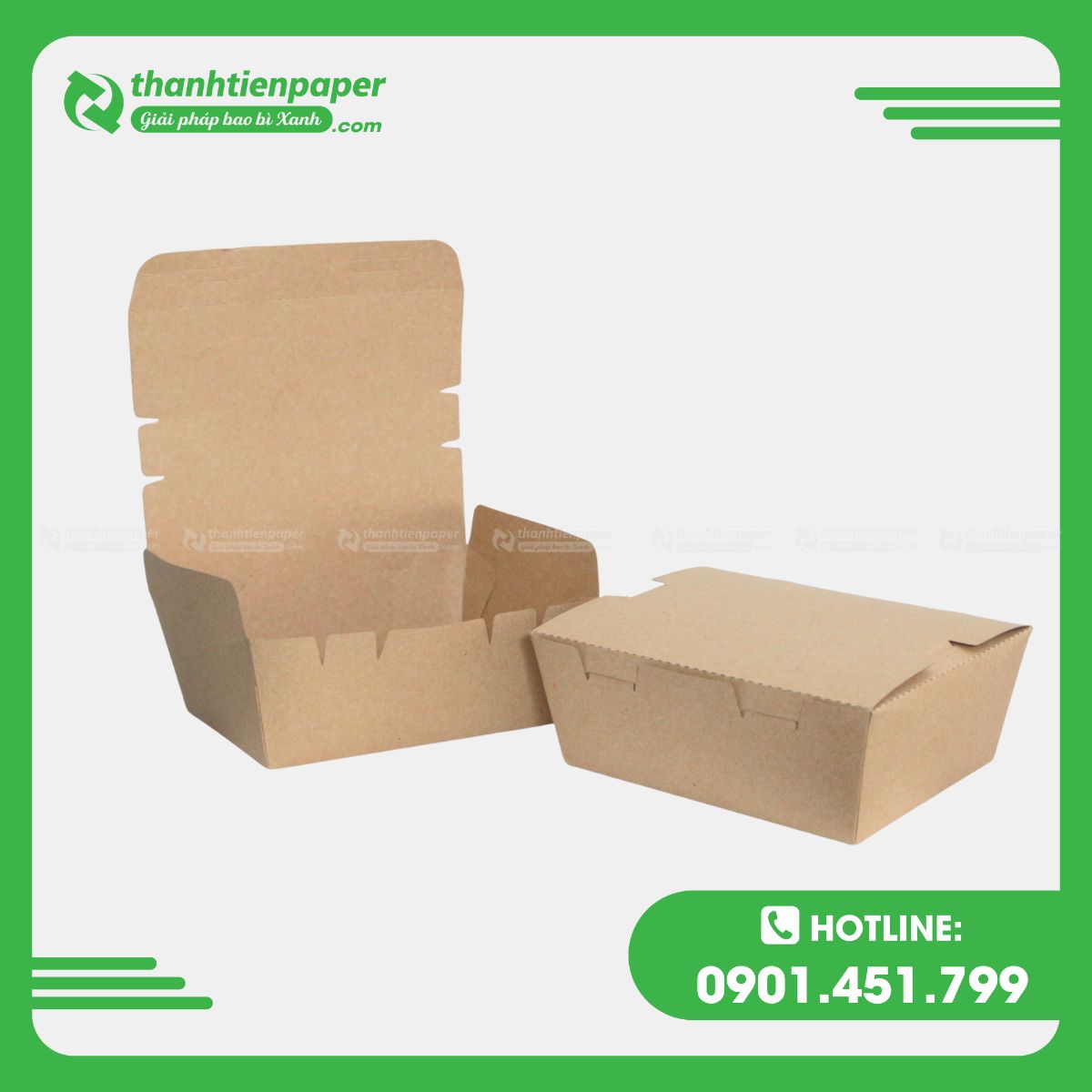 Hộp Giấy Kraft Năp Gài