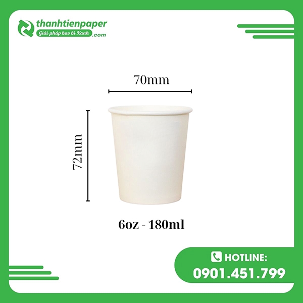 Ly Cốc Giấy 180ml - 6oz